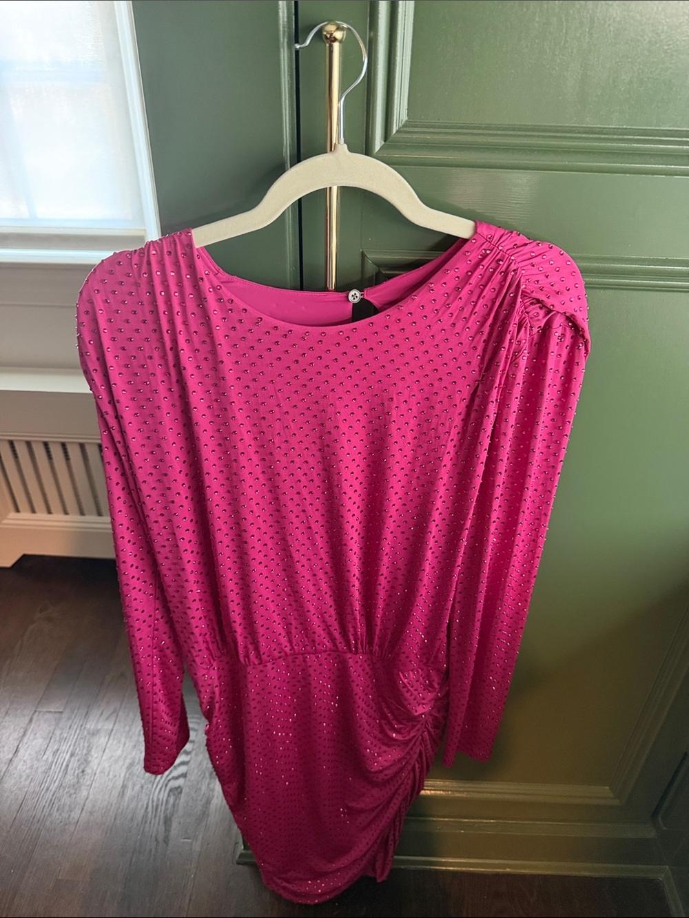 Veronica Beard Fuchsia Pink Embellished Mini Dress